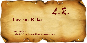 Levius Rita névjegykártya